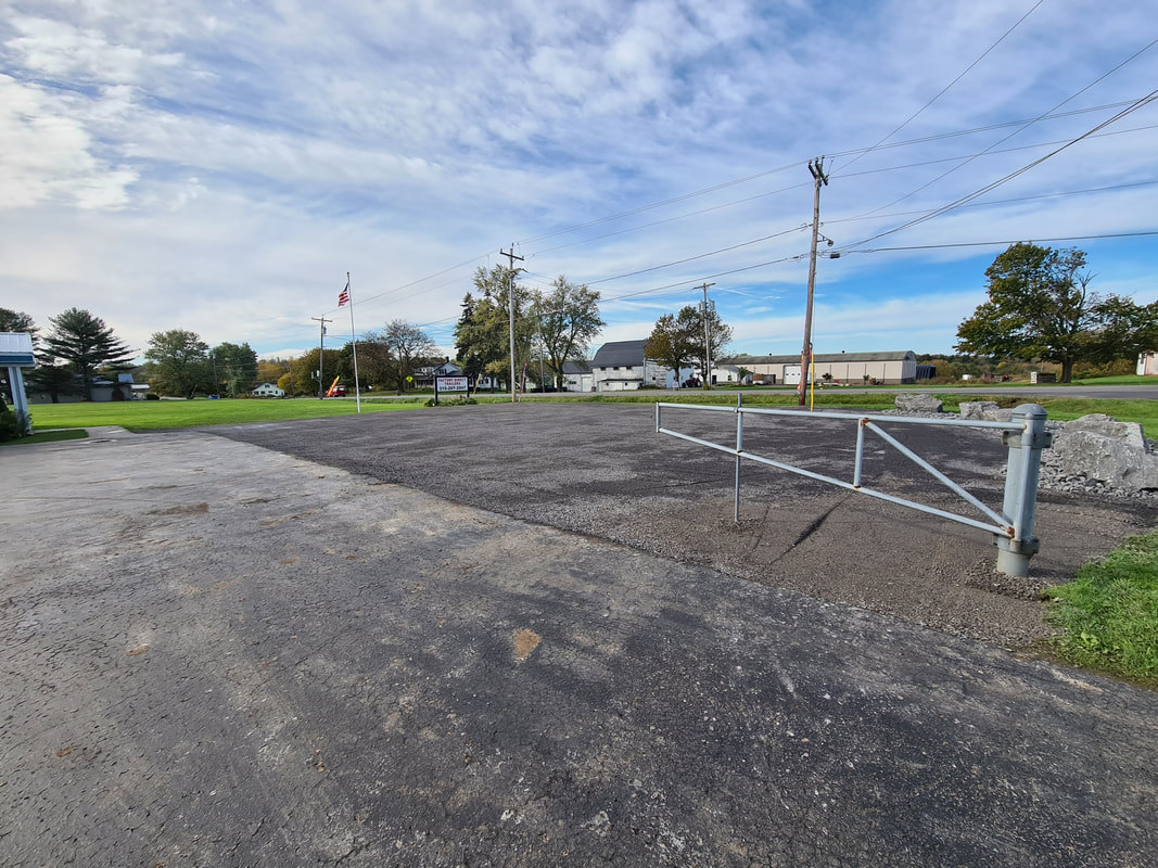 Fresh gravel parking lot install in Oswego, NY
